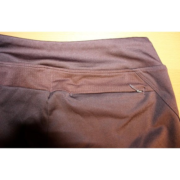 Womens Under Armour UA Crop Capri Pants Small Brown Back Zip Pocket Activewear - Picture 6 of 7
